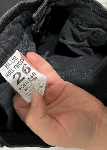 Diğer Düğmeli Siyah Denim Skinny Jean