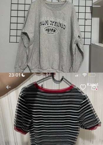 Gri Pamuklu Uzun Kollu Sweatshirt