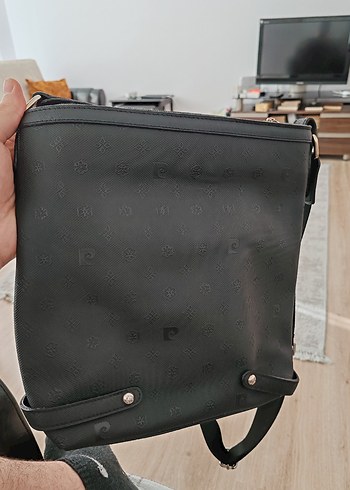  Beden siyah Renk Pierre Cardin Siyah Deri Kadın Çanta
