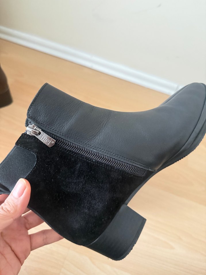 Siyah Deri Tokalı Kadın Bot İNCİ - Görsel 5