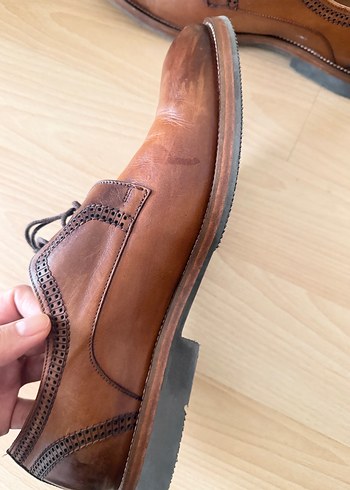 Klasik Kahverengi Deri Erkek Ayakkabı İnci - Görsel 3