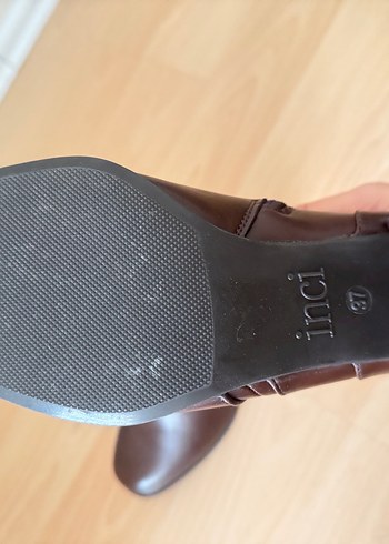 Acı kahve Deri Kadın Topuklu Bot İnci - Görsel 7