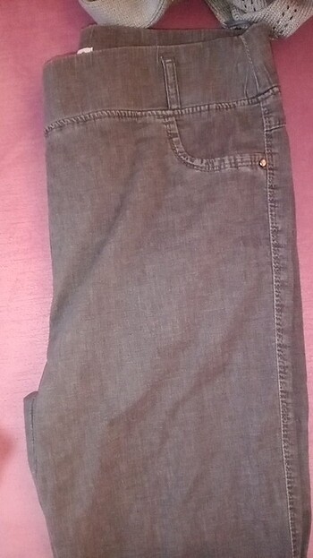 Gri dar paça pantolon 