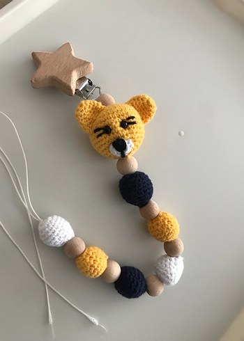 Sarı Ayıcık Figürlü Emzik Askısı - Görsel 2