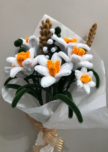 Düş Nergisi şönil Çiçek /Çiçek Buketi - Görsel 2