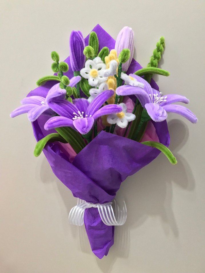 Sonsuz Bahar şönil Çiçek Buket - Görsel 3