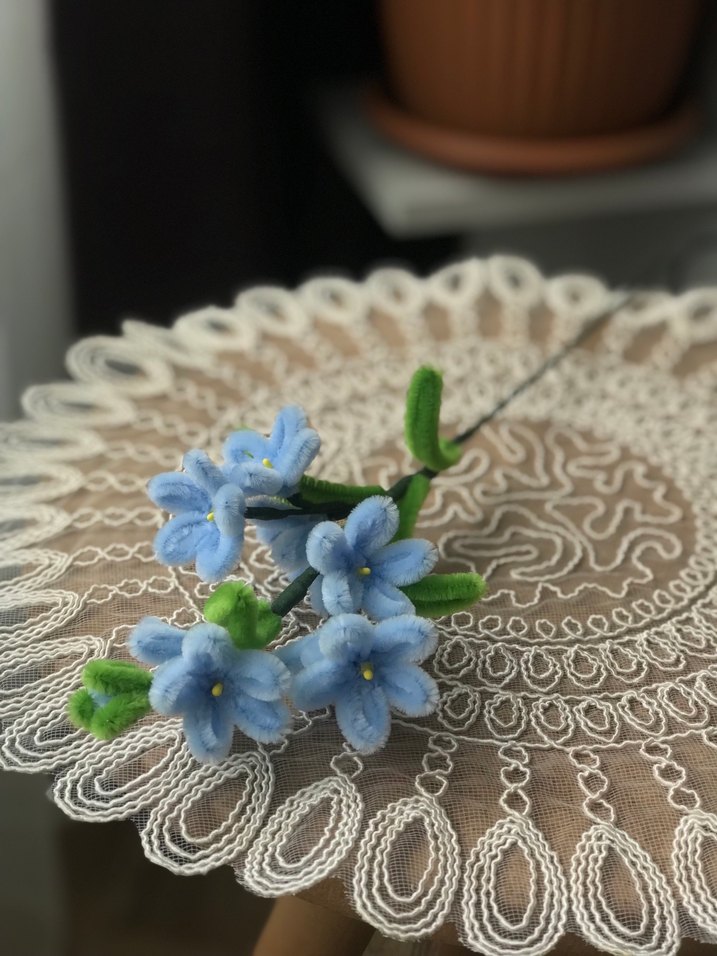 Unutma beni çiçeği şönil Buket - Görsel 5