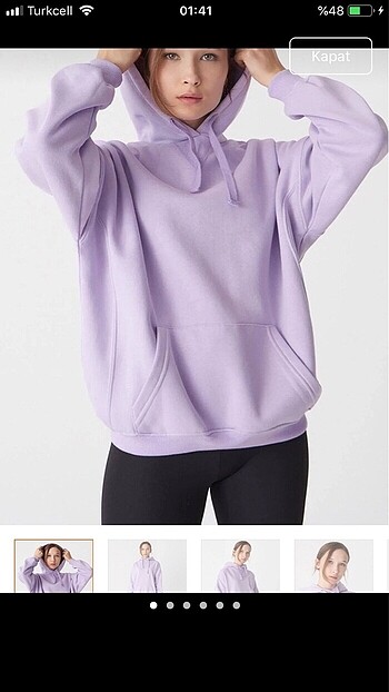Addax kadın lila sweatshirt m beden