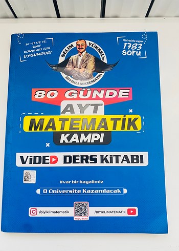Satılık bıyıklı 80 Günde AYT Matematik Kampı Video Ders Kitabı