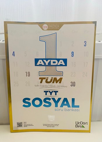 Beden Satılık 1 AYDA TYT Sosyal Soru Bankası