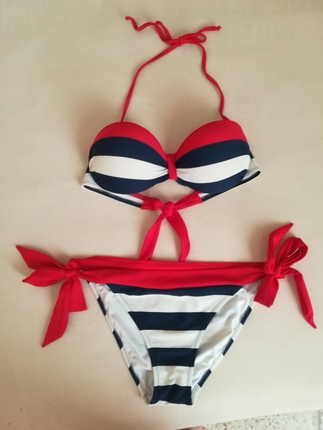 bikini bordo / lacivert