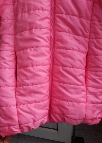 Kız Çocuk Pembe Fermuarlı Mont - Görsel 4