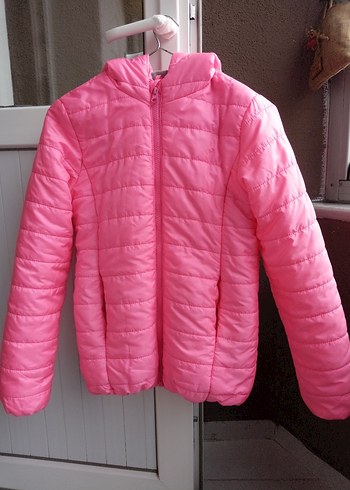 Kız Çocuk Pembe Fermuarlı Mont - Görsel 2