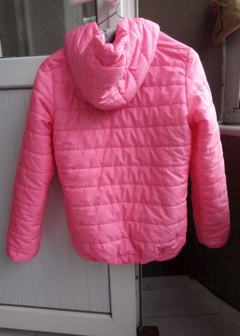 Kız Çocuk Pembe Fermuarlı Mont - Görsel 6