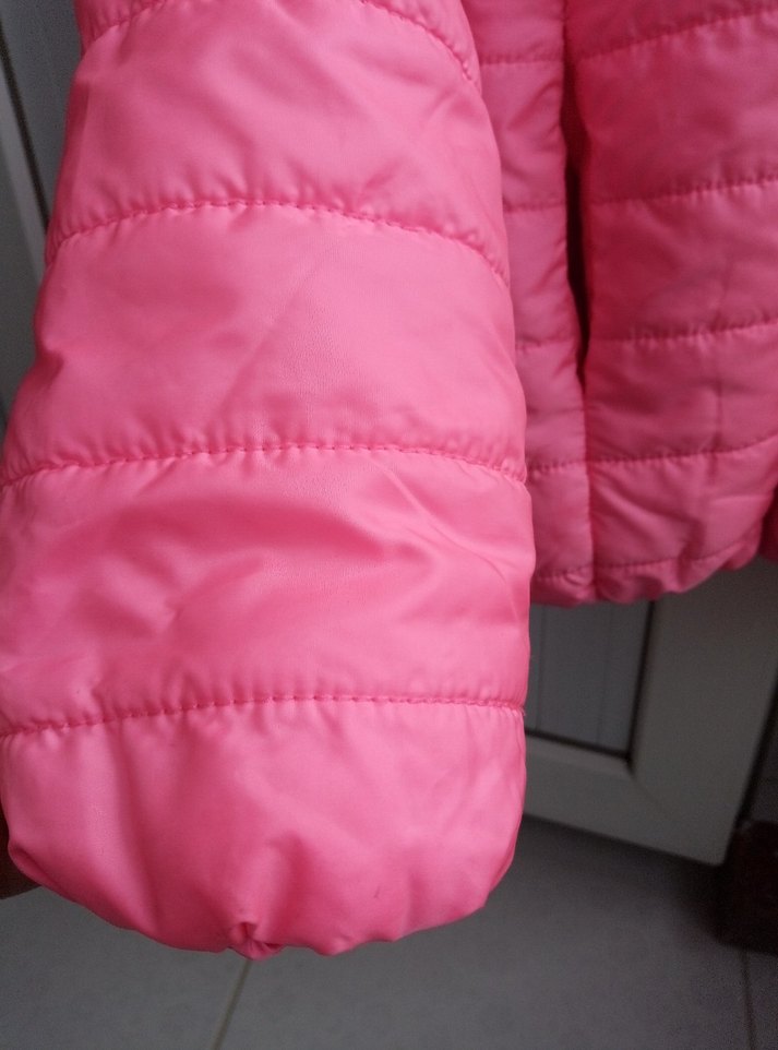 Kız Çocuk Pembe Fermuarlı Mont - Görsel 3