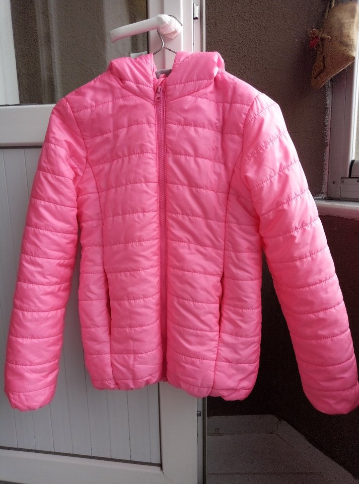 Kız Çocuk Pembe Fermuarlı Mont - Görsel 2