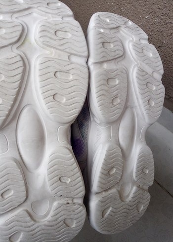 Kız Çocuk Mor Bağcıklı ve Cırtlı Spor Ayakkabı - Görsel 8