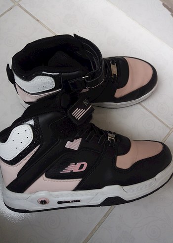 Kız Çocuk Siyah Pembe Spor Ayakkabı Velcro - Görsel 7