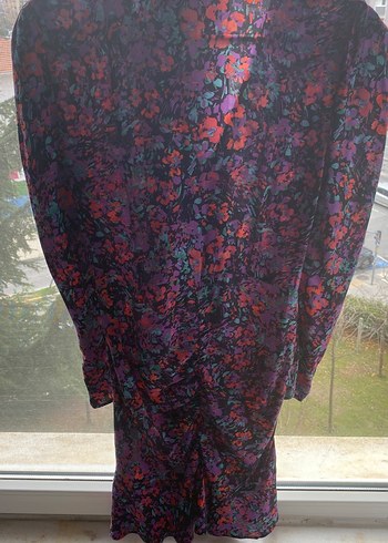 Kadın Çok Renkli V Yaka Midi Bohem Elbise - Görsel 4