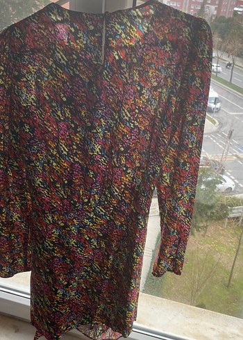 Kadın Çok Renkli Batik Desenli Midi Elbise - Görsel 5