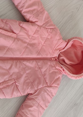 LC Waikiki Kız Çocuk Pembe Kapüşonlu Fermuarlı Mont