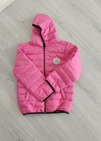 Kız Çocuk Kapüşonlu Pembe Fermuarlı Ceket
