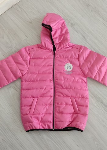 Diğer Kız Çocuk Kapüşonlu Pembe Fermuarlı Ceket