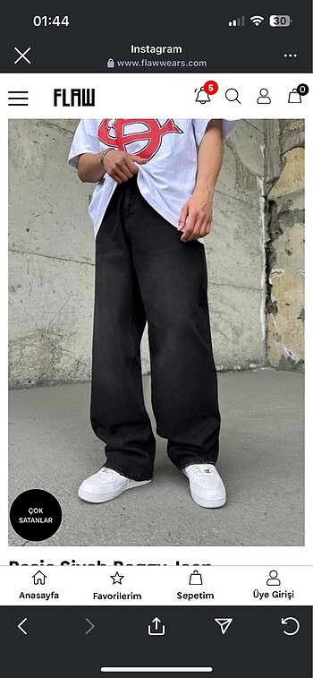 Basic siyah bagy jean