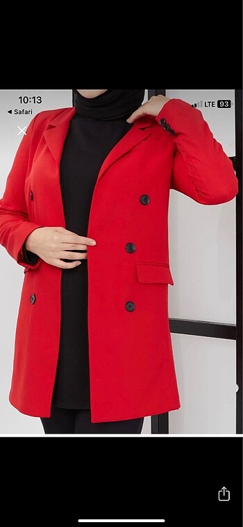 s Beden Kırmızı Blazer Ceket