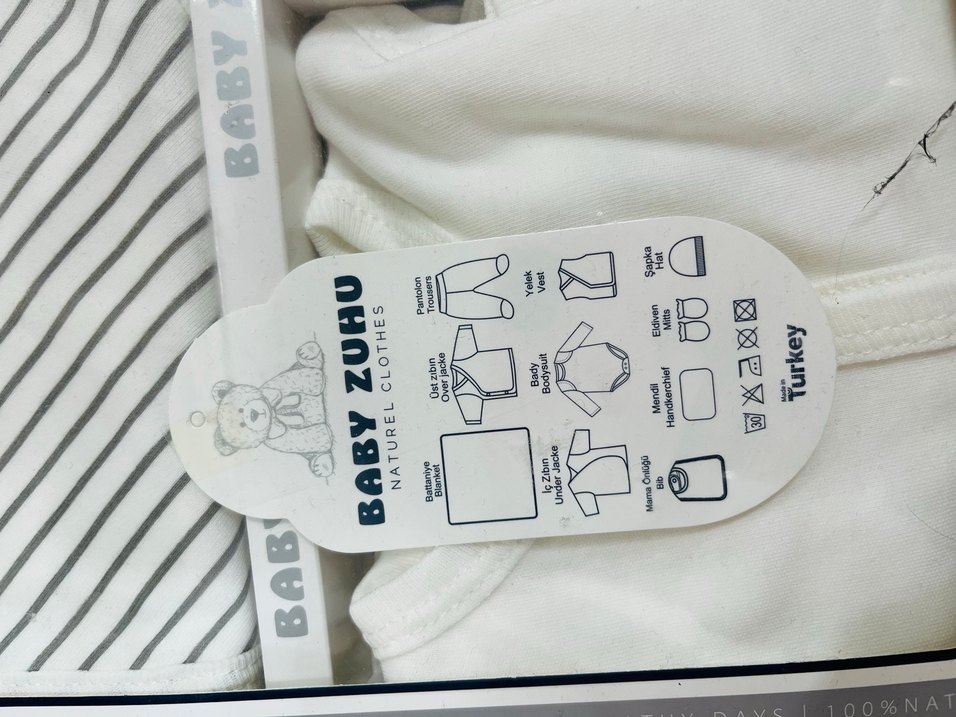 Gri Pamuk Bebek Hastane Çıkışı Seti 10lu - Görsel 2