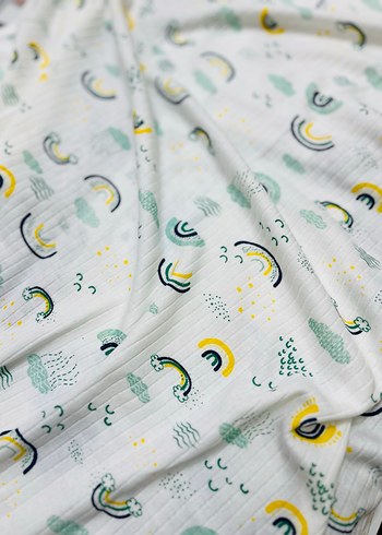 Çocuklar için Pamuklu Baskılı Çok Renkli penye Battaniye - Görsel 2