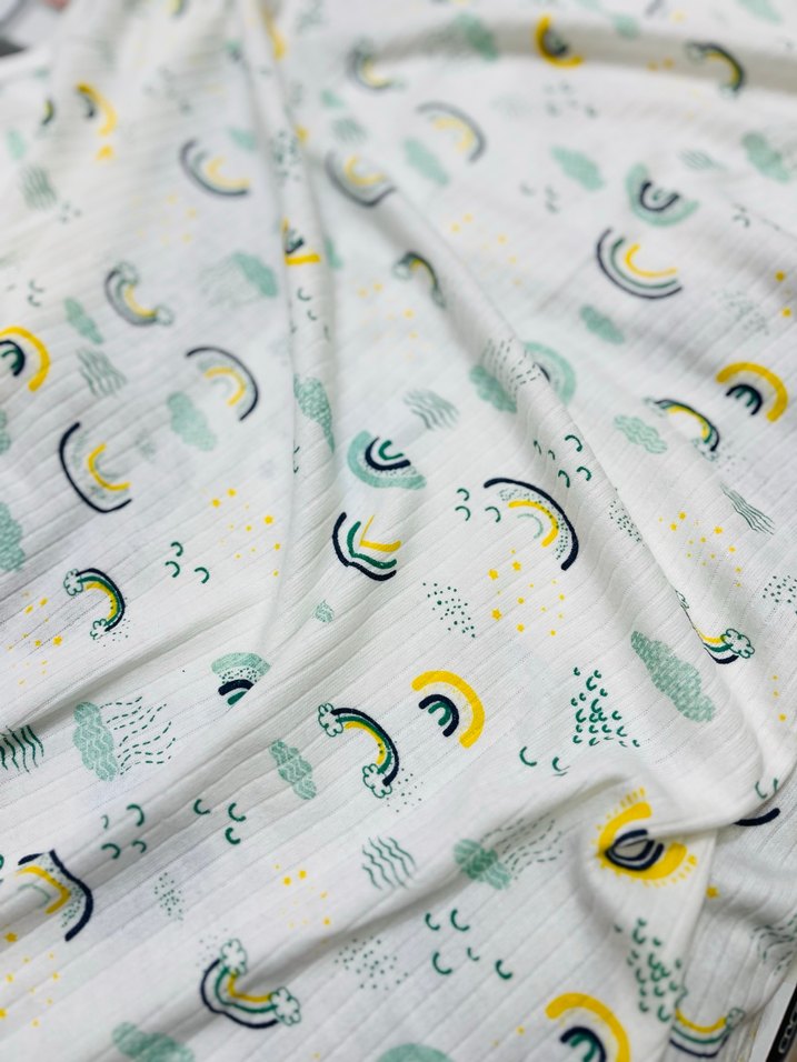 Çocuklar için Pamuklu Baskılı Çok Renkli penye Battaniye - Görsel 2