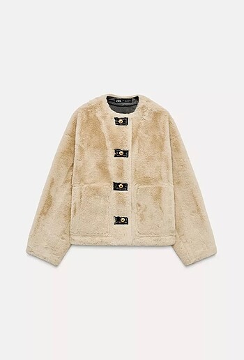 Zara suni kürk ceket