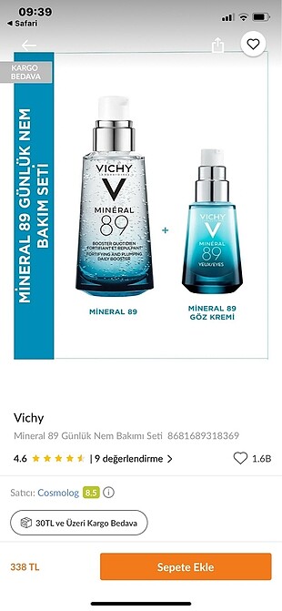 Vichy mineral 89 Serum