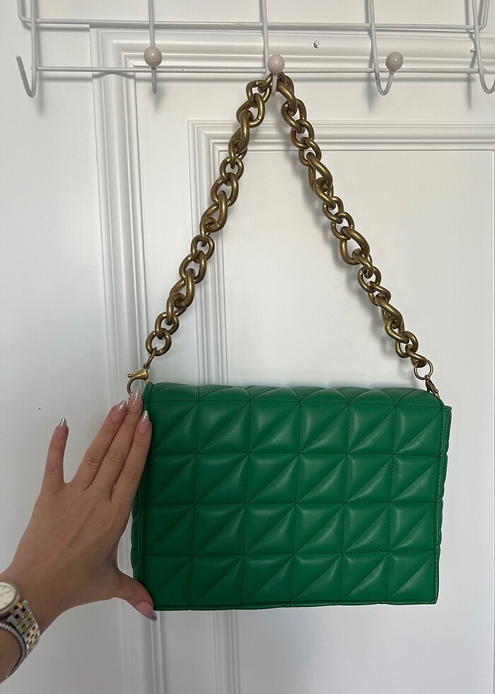 Zara Yeşil Çanta - Görsel 3