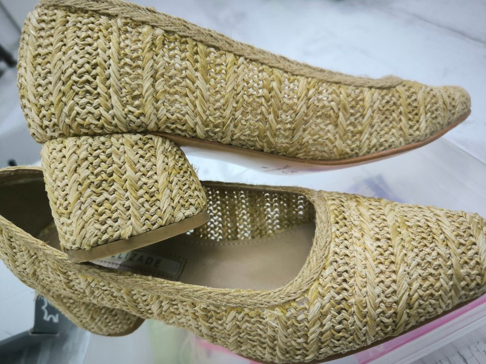 Lutvelizade marka Bej Örgü Kadın Espadril Topuklu Ayakkabı - Görsel 3