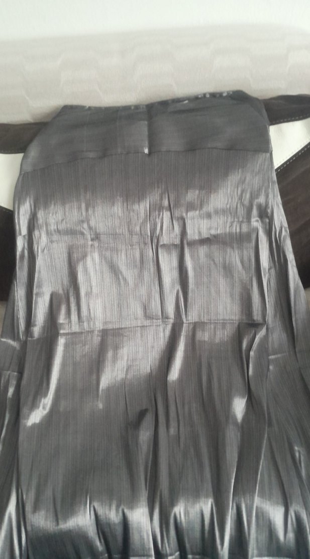 Gri Pliseli Uzun Kadın Etek - Görsel 2