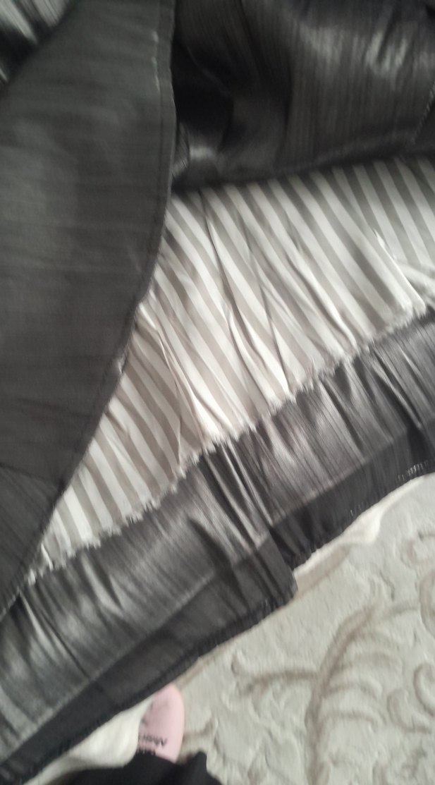 Gri Pliseli Uzun Kadın Etek - Görsel 3