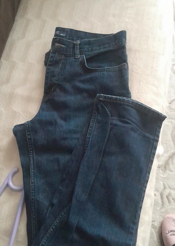 Kemerli Koyu Mavi Kadın Kot Pantolon - Görsel 2