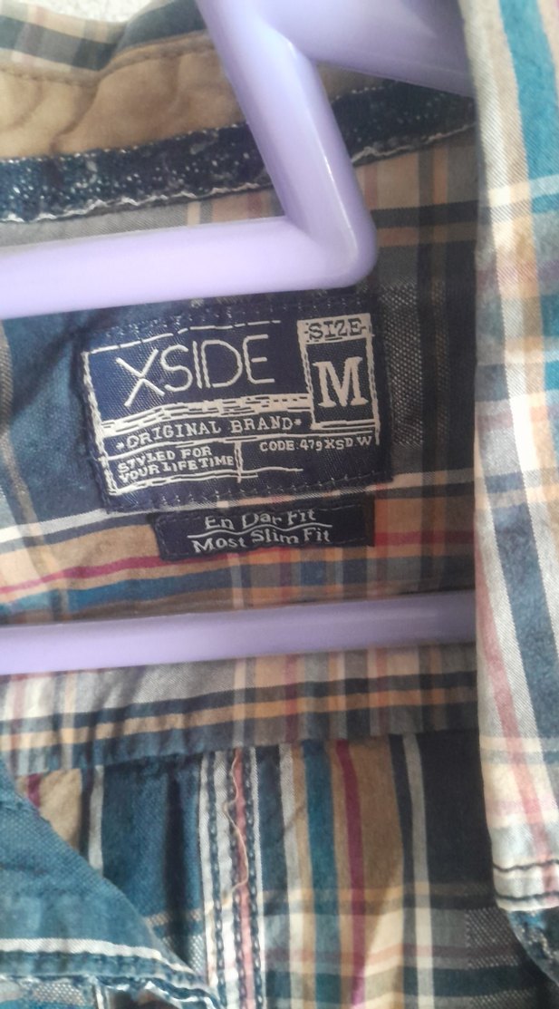 Erkek Düğmeli Kareli Uzun Kollu Gömlek - Görsel 2