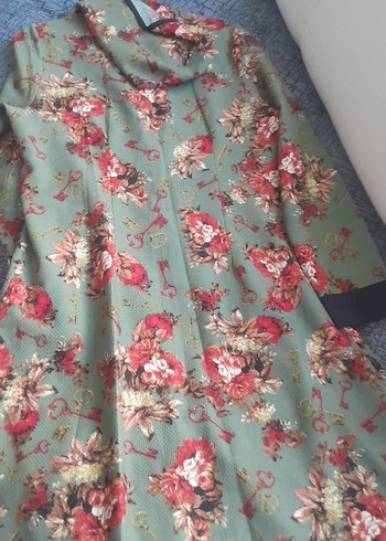 Bohem Çiçekli Uzun kapsonlu günlük ferace - Görsel 4