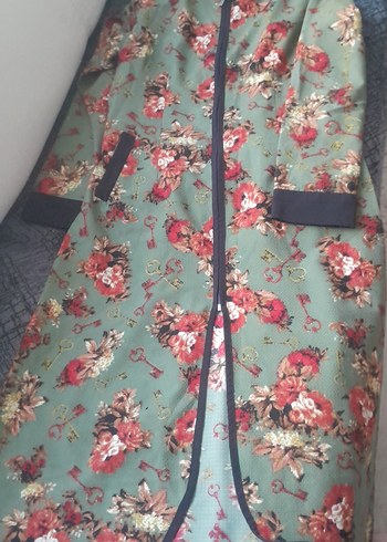 Bohem Çiçekli Uzun kapsonlu günlük ferace - Görsel 2