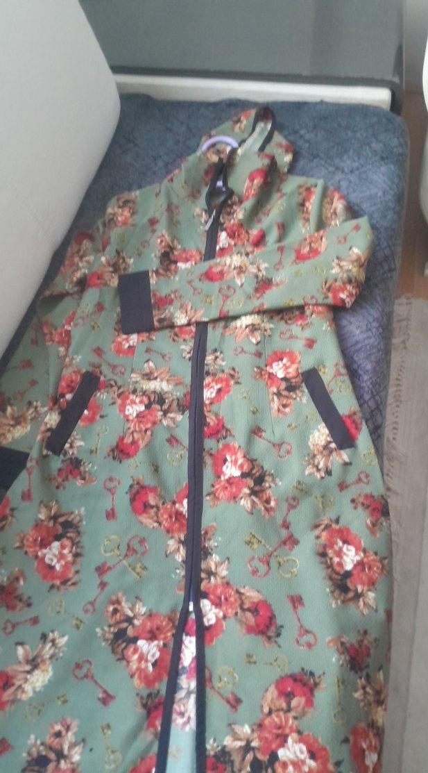 Bohem Çiçekli Uzun kapsonlu günlük ferace - Görsel 3