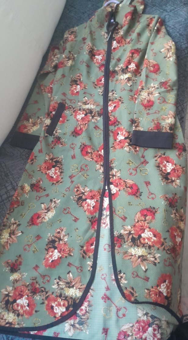 Bohem Çiçekli Uzun kapsonlu günlük ferace - Görsel 2