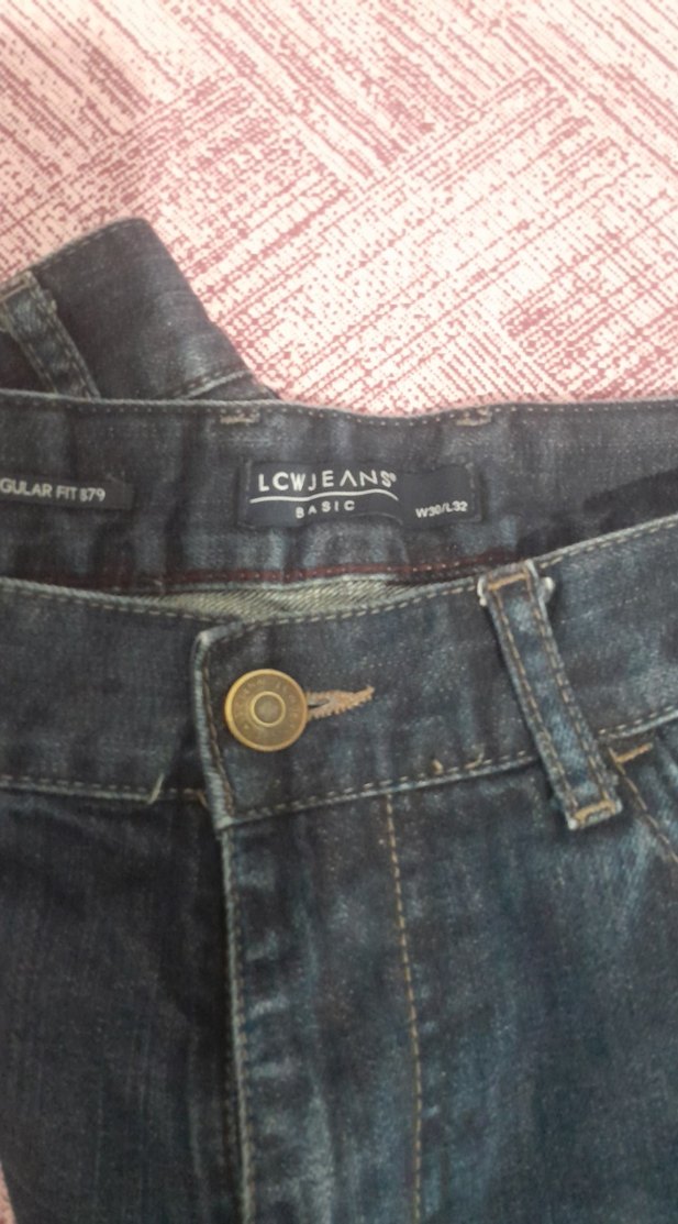 Kemer Detaylı erkek Lacivert Kot Pantolon - Görsel 2