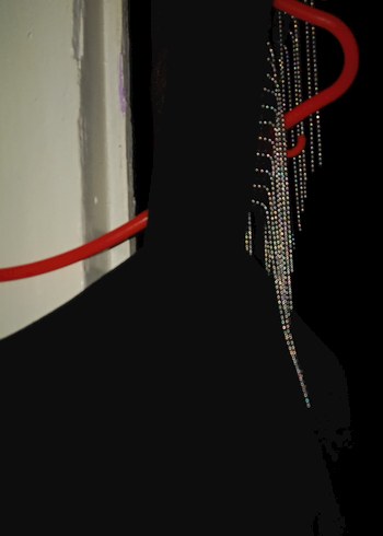 Kırmızı Zincir Detaylı Kadın Vücut Zinciri - Görsel 5