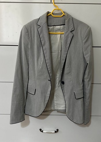 Zara Sik Gri Tek Dugmeli Blazer Ceket