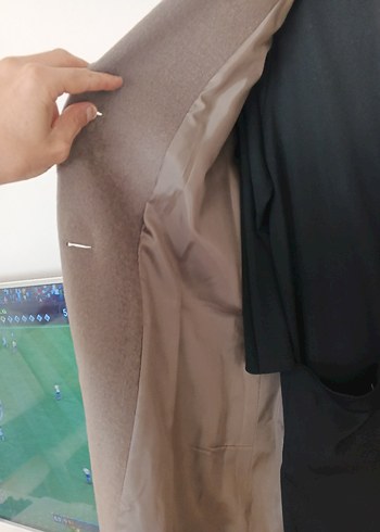 m Beden camel Renk Düğmeli Bej Midi kadın Yün Kaban