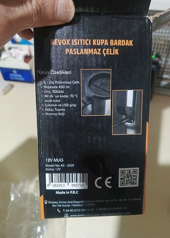 Cvs Siyah-Gri Araç Çakmaklı Su Isıtıcısı
