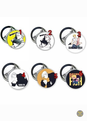 Banana Fish Anime Buton Rozet
